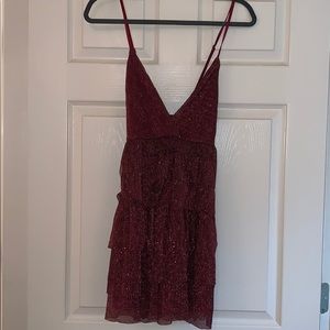Maroon cocktail dress